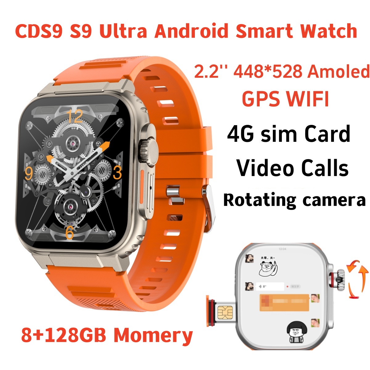 오리지널 S10 스마트워치 4G/5G 네트워크 SIM  - Fall Detection Watch 리뷰 및 가격